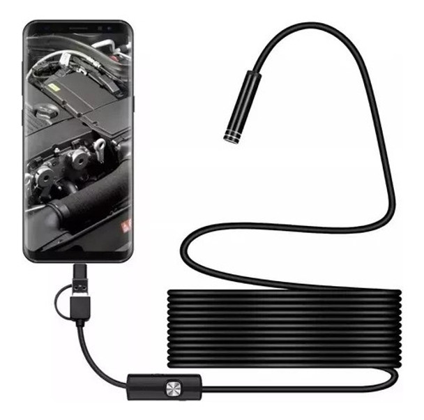 Camara Espia Endoscopio Boroscopio Usb Tipo C 10m Celular V8 0