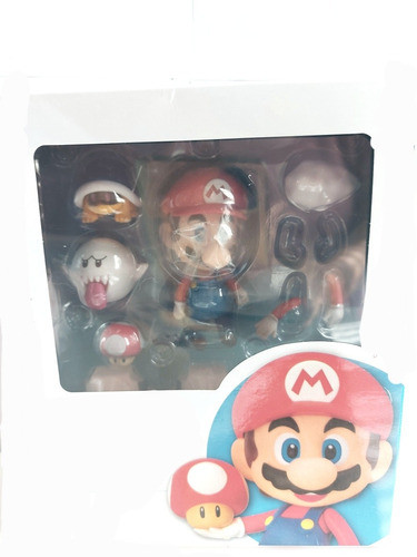 Super Mario En Caja Articulables Con Accesorios 0