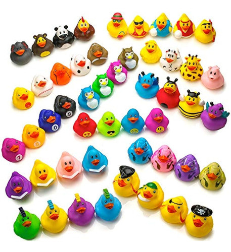 Kicko Patos De Goma Surtidos Con Bolsa De Malla - 50 Patitos 0