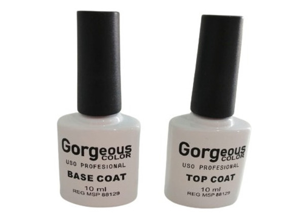 Kit De Base Coat /top Coat Gorgeous Para  Semipermanente 0