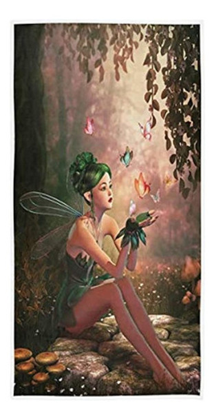 Naanle Hada Niña Con Alas Y Mariposas Suave Altamente Absorb 0