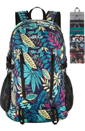 Mochila Senderismo Impermeable Tomule - Flores Azul 0