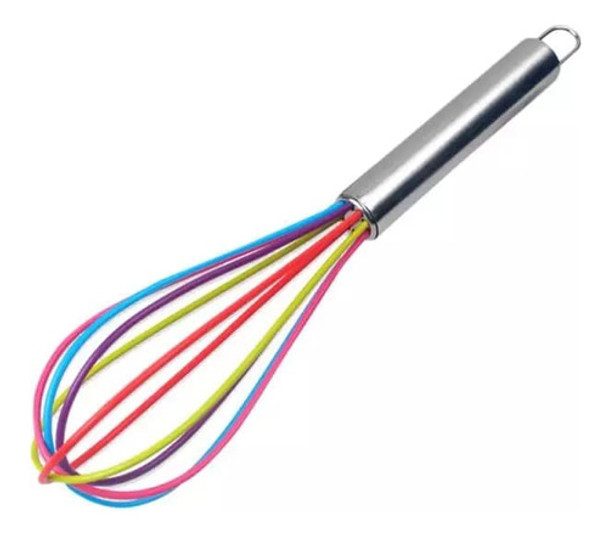 Batidor De Mano Chico Manual Revestido Silicona Multicolor 0