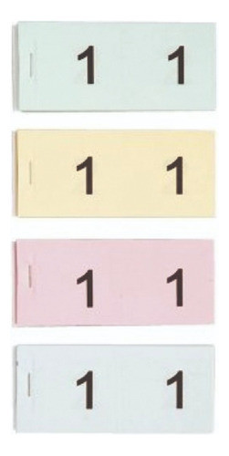 Libreta Numeros De Turno Dobles Sorteos  Pack X10 Unidades 0