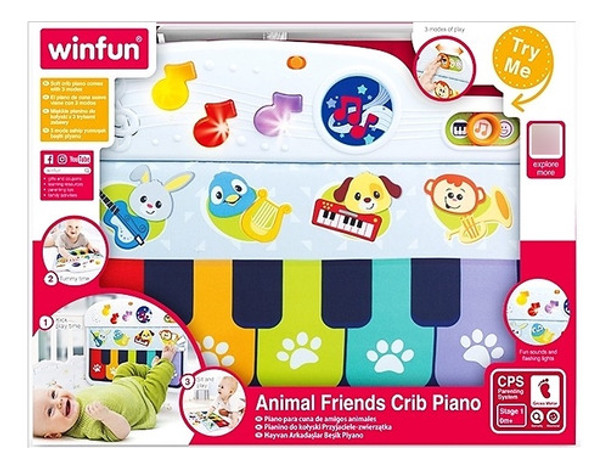 Gimnasio Winfun Original Piano Para Cuna De Amigos Animales 0