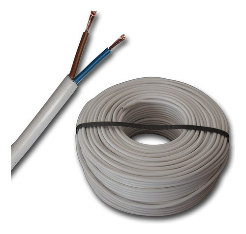 Cable Bajo Plástico Gris 2x1mm² - Rollo 100 Mts. 0