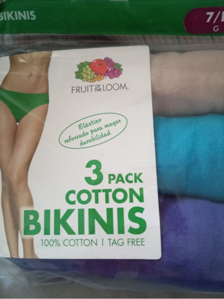 Bombachas Algodón Fruit Of The Loom Pack X3 0