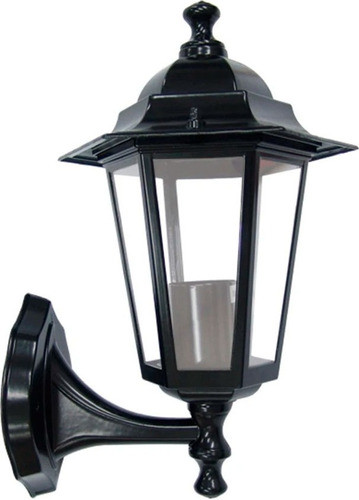 Farol Estilo Colonial Antiguo De Pared Exterior Metal Vidrio 0