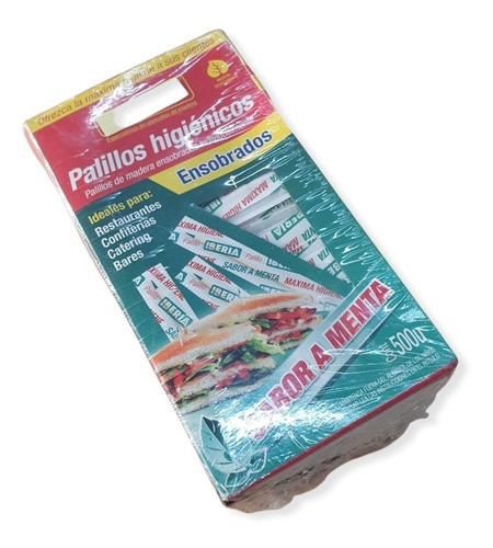 Escarbadientes De Madera Ensobrados Con Sabor Menta (x 500) 0