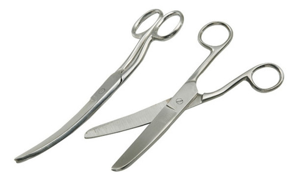 Tesoura Curva Para Crinas - Cabo De Metal - 19 Cm 0