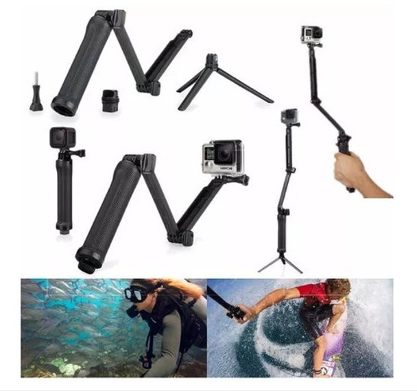 C/ 5bastao 3 Formas Gopro Hero 5 4 3 3+ Tripe Monopod 3 Way 0