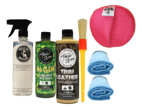 Kit Limpieza Y Acondicionado De Cueros Toxic Shine 0