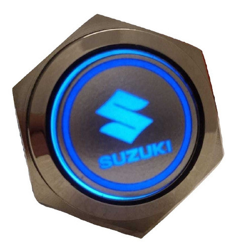 Boton De Encendido Metalizado Con Luz Logo Suzuki 0