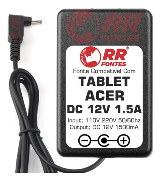 Fonte Carregador 12v Compatível Acer Iconia Tablet A500 A501 0