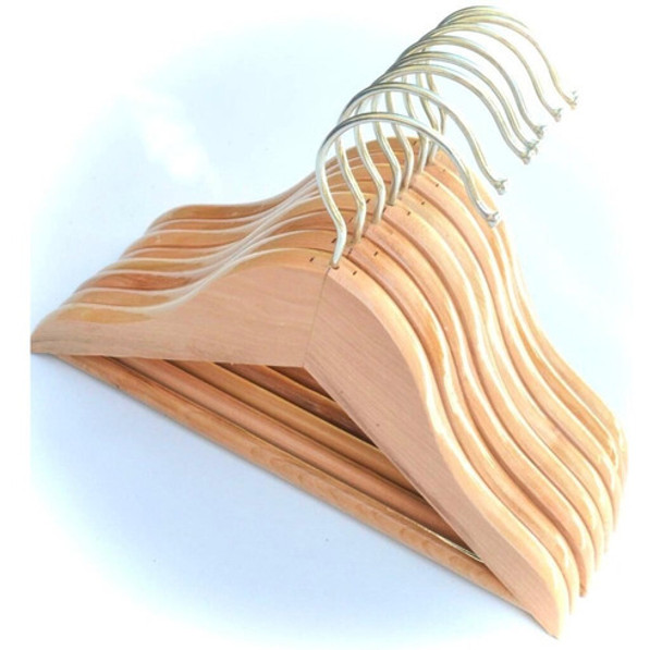 10 Perchas Infantiles De Madera Sin  Broches Premium!! 0