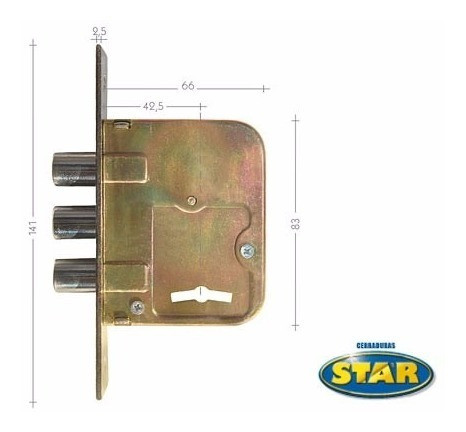 Cerradura Cerrojo De Seguridad Star 300 2 Años De Garantia! 0
