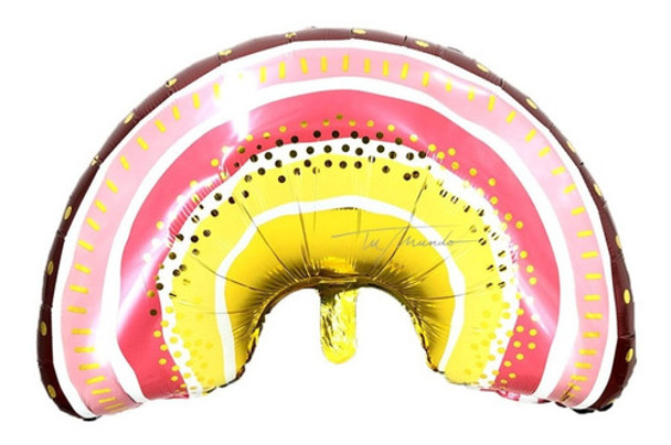 Globo Metalizado Arcoíris Nórdico 76 Cm  Cumpleaños Fiestas 0