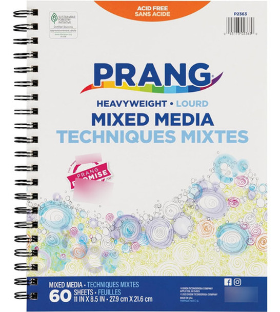 Diario De Medios Mixtos Prang, 2159 Cm X 2794 Cm, 60 Hojas 0