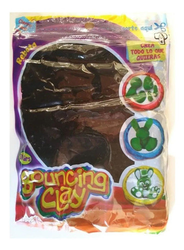 Masa Para Modelar Boucing Clay Color Negro 0