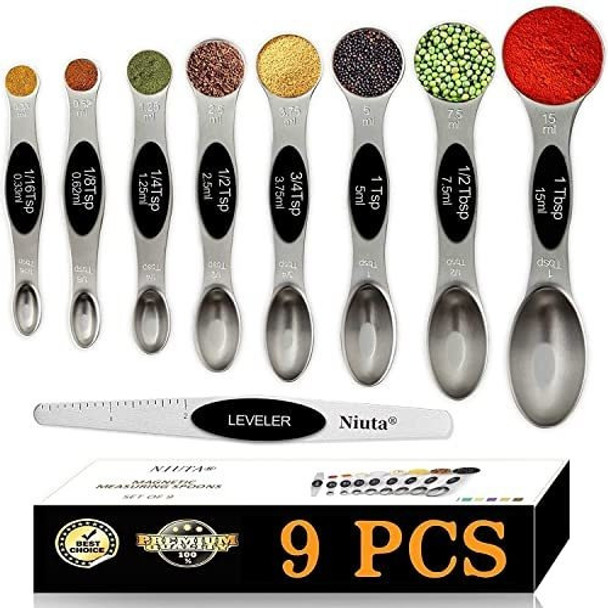 Juego De Cucharas Medidoras Magneticas De 9 Piezas Inox 0