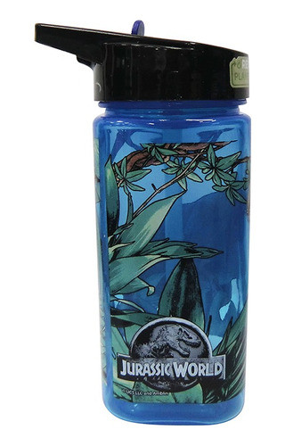 Botella Plástica Con Pajita Jurassic World 530 Ml 0