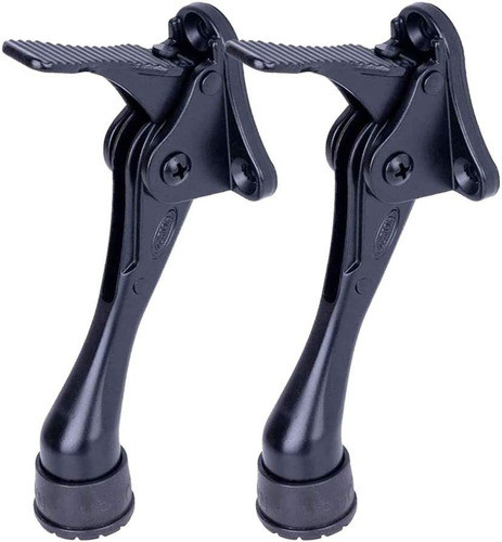 2 Topes Para Puerta De Un Solo Toque Altura Ajustable Negro 0