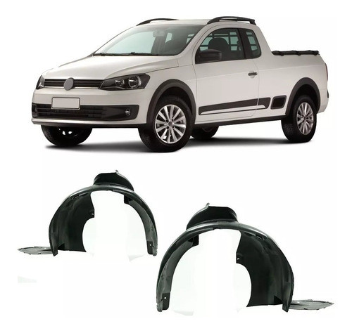 Kit X2 Pasarruedas Guardaplast Delanteros Vw Saveiro 2007/ 0