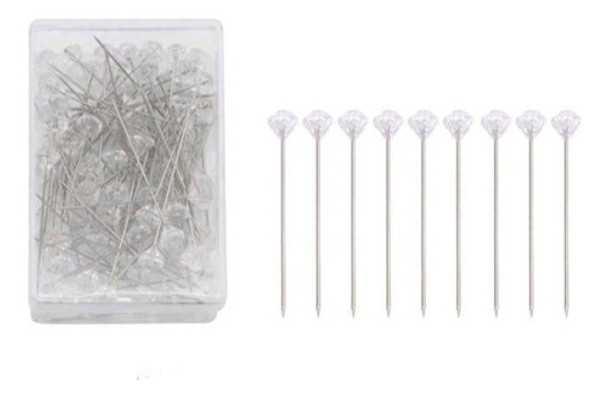 Alfileres Cabeza Diamante, Costura 100 Unidades 0