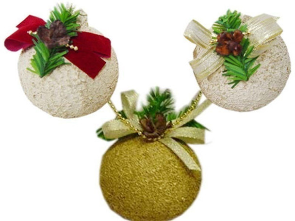 Esferas Rústicas Decoradas, Decoración De Árboles X1 0