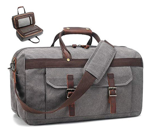 Bolsa De Lona Para Hombre, Impermeable, De Cuero 0
