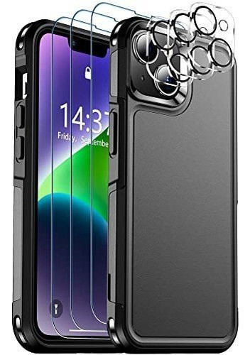 Funda Para iPhone 14 Case Protector + 3 Protector Pantalla C 0