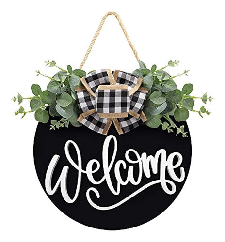 Cartel De Bienvenida Para Puerta De Entrada Corona De Granja 0