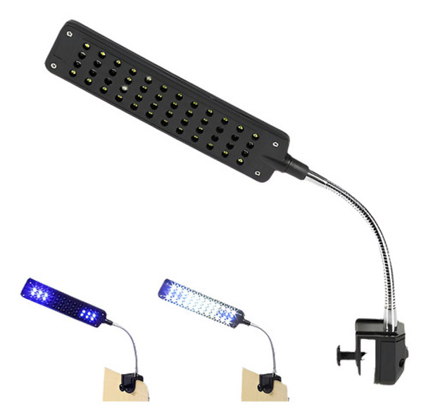 48 Led Blanco Y Azul Luz Pecera Acuario Agua Planta Lámpara 0