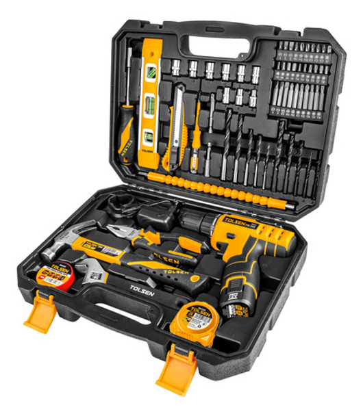 Kit Taladro 12v Con Accesorios 65 Piezas Tolsen - L N F 0