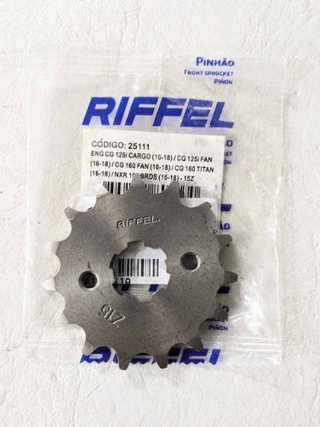 Piñón Riffel Honda Titán 150 Xr 150 Bross 125 15 Dientes 0
