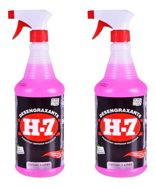 Desengraxante Multiuso 1 Litro Com Spray 2 Unidades H-7 0