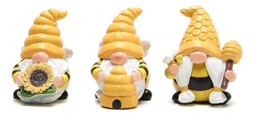~? Hodao 3 Pcs Bumble Bee Spring Gnome Decoraciones Honey Be 0