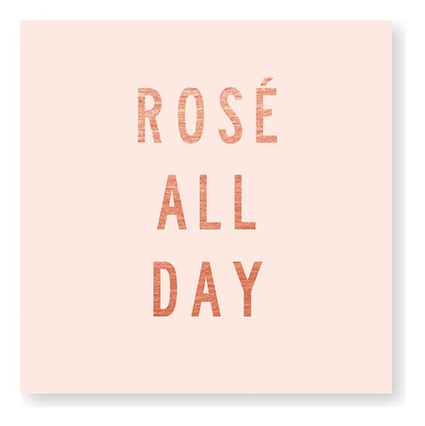X&o Paper Goods Pink ''rosé All Day'' Servilletas De Bebidas 0