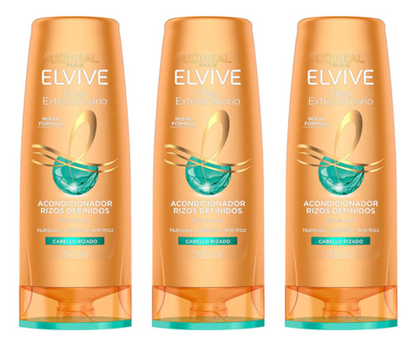 Pack Acondicionador Elvive Óleo Rizos Definidos 200 Ml 0