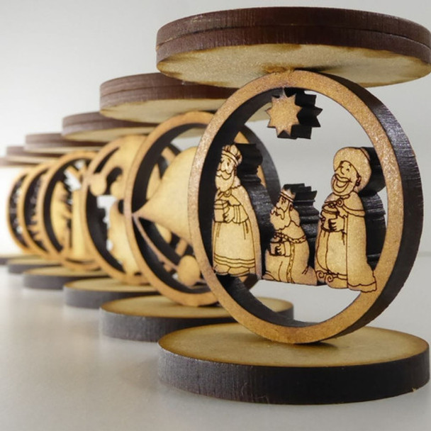 Portavelas Navidad 5cm Surtidos - Fibrofacil - X 12 Unidades 0