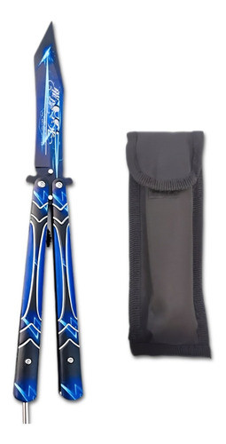 Navaja Tipo Mariposa Premium - Entrenamiento Sin Filo Blue - 0