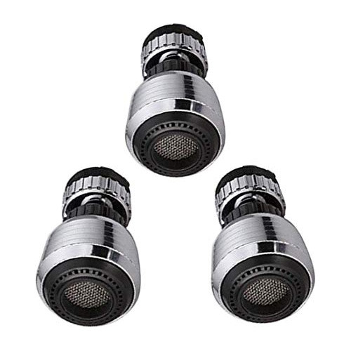 3 Adaptador Filtro Boquilla Grifo 360 Giratorio Ahorro Agua 0