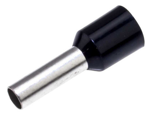 100 Terminales De Tubo Para Punta De Cable 6mm² Negro Trisol 0
