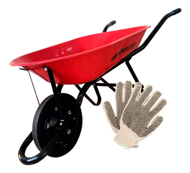 Carretilla De Mano Shimaha 55lts + Guantes G P 0