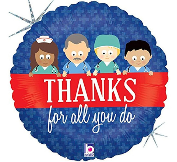 Globo De Lámina De Agradecimiento Betallic De 18 Pulgadas, M 0 Globo De Lámina De Agradecimiento Betallic De 18 Pulgadas, M 0