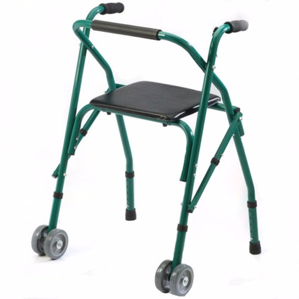 Andador De Aluminio Asiento Ruedas Plegable C601 Z2 0