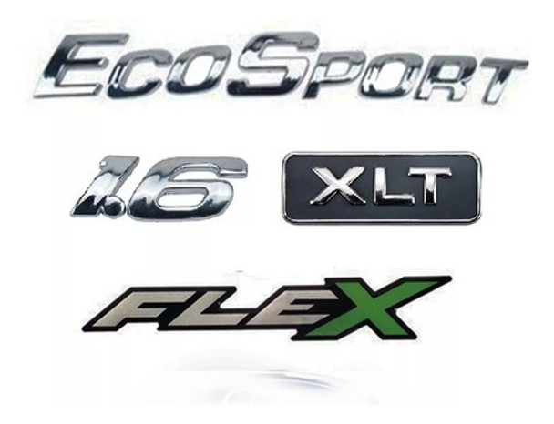 Kit Insignias Ford Ecosport 1.6 Xlt Flex 2004/12 0 Kit Insignias Ford Ecosport 1.6 Xlt Flex 2004/12 0