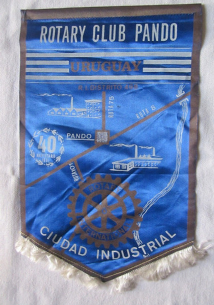 Antiguo Banderin Rotary Club Pando Uruguay 0