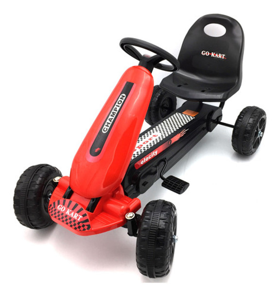 Auto Kart A Pedal Ruedas Plastico Rojo O Negro 0 Auto Kart A Pedal Ruedas Plastico Rojo O Negro 0