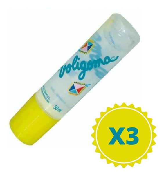 Adhesivo Pegamento Escolar Voligoma Grande 50ml Pack X 3 0